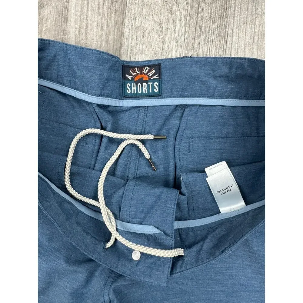 Faherty All Day Performance Shorts Blue — Size 35
